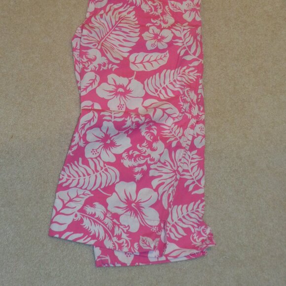 LAUREN RALPH LAUREN Barbie pink & white Hawaiian‎ print cotton crop pants size 8 - Picture 10 of 10
